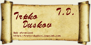 Trpko Duškov vizit kartica
